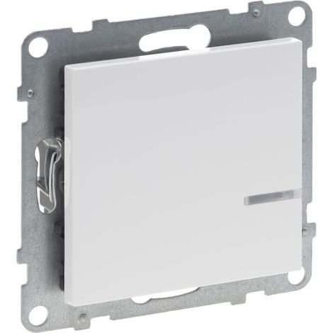 Interrupteur avec option variateur sans conducteur N, montage dans boîte murale creuse, application HOME + CONTROL, 230 V, 1,3 A, compensateur inclus (040149) (1/3)