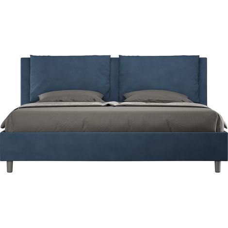 Letto Matrimoniale Large 180x190 cm Senza Rete Antea Blu (1/5)