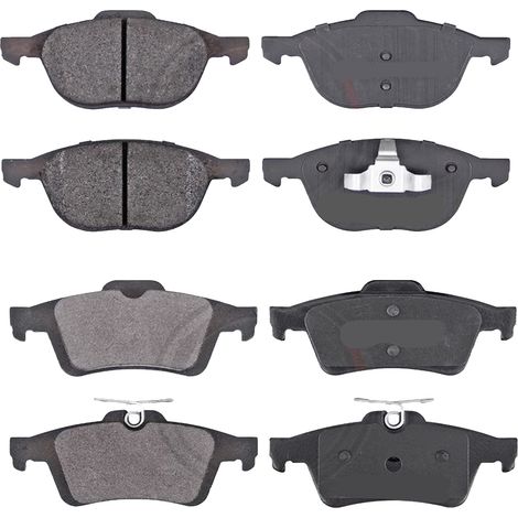 KIT PASTIGLIE FRENO ANTERIORI E POSTERIORI compatibile con HONDA ACCORD VIII (CU,CW) / PASTIGLIE FRENANTI AUTO OEM FDB4269 FDB4270,FDB4198 FDB4227 / SOSTITUZIONE DIRETTA / BASSA POLVERE / SILENZIOSO