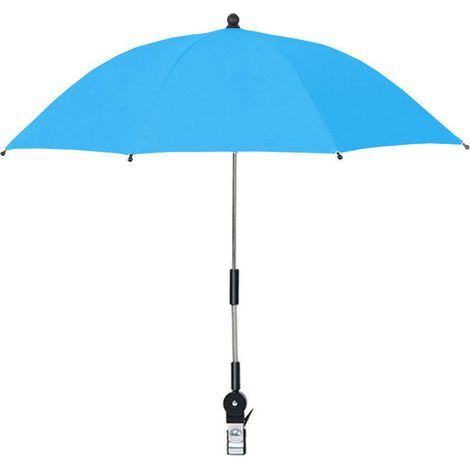 Parapluie Clip pour Chaise Bleu - Parapluie de Camping/Balcon - Réglage 360° - Dimensions 55x80cm - Clip Universel - Polyester Haute Densité (1/4)