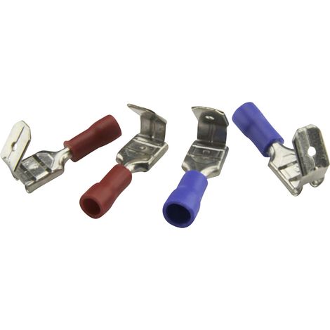 Abzweigflachstecker-Set 1,5/2,5mm² Inhalt  10x1,5 mm rot, 10x2,5 mm blau Anderenhülse