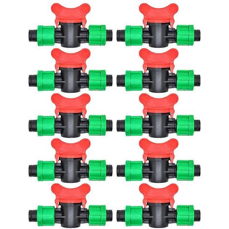 Valve goutte à goutte à double verrouillage pour accessoires de raccordement de 3 rubans d'irrigation (1/5)