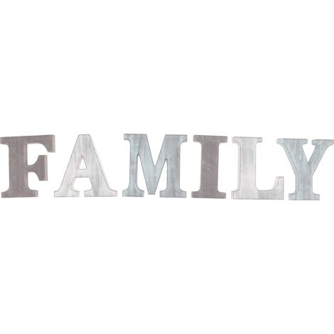 Lettres en Bois Décoratives Vintage - Ornements Familiaux Distingués en Bois Massif (1/5)