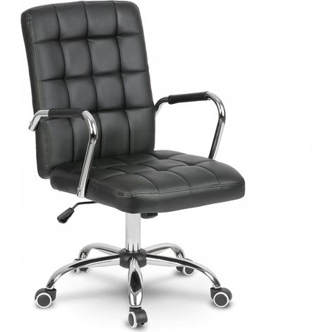 Sedia da ufficio Aston nera, comoda ed elegante, robusta (1/5)