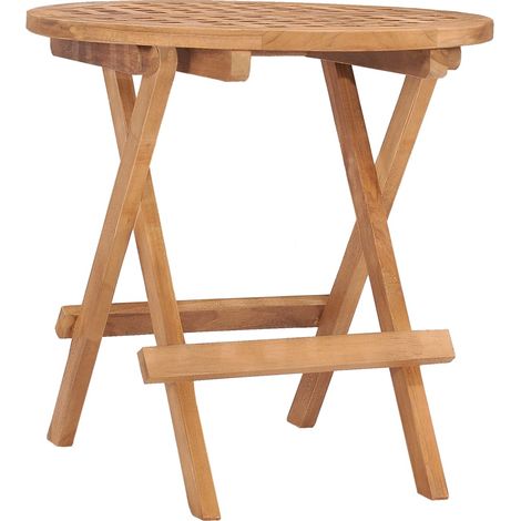 Klappbarer Gartentisch 50x50x50 cm Teak Massivholz
