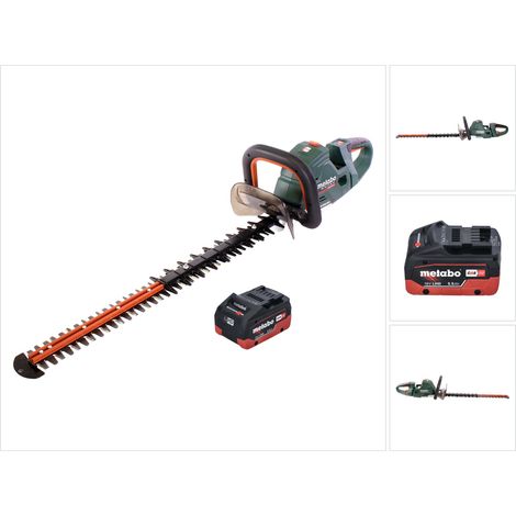 Metabo HS 18 LTX BL 65 Taille-haie sans fil 18 V 60 cm brushless + 1x Batterie 5,5 Ah - sans chargeur