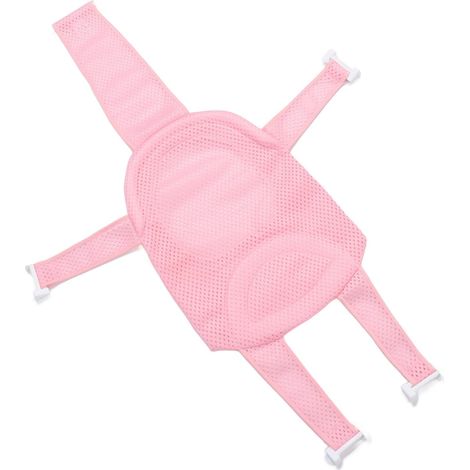 Support de Siège de Bain pour bébé Antidérapant, Filet Universel Détachable, Maille de Douche pour un Bain Sûr et Confortable pour les Nourrissons et les Tout-petits (Rose) (1/5)