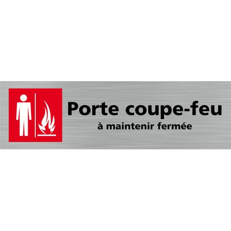 Pictogramme PORTE COUPE-FEU À MAINTENIR FERMÉE – Signalisation sécurité – 170 x 50 mm – Autocollant souple (1/4)