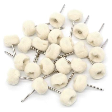 Green Mobility-Roue de Polissage en Coton Beige pour Dremel Outils Rotatifs pour éliminer la Rouille et la Saleté Sur la Surface, 25 Pièces (1/5)
