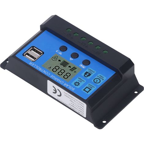 Contrôleur de charge solaire à double sortie USB 5 V, régulateur de charge PWM 12 V/24 V, 60 A (1/5)