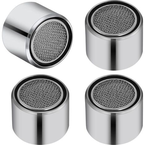 Lot de 4 Aérateurs de robinet M22 Aérateur pour évier Filetage femelle Aérateur d'évier de cuisine Filtre de robinet avec joint pour salle de bain