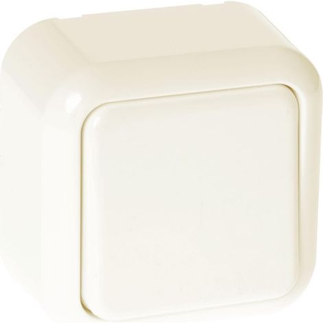 Interrupteur unipolaire beige classique 6 x 6 x 3 cm : une combinaison de fonctionnalité et d'élégance dans un design compact qui met en valeur n'importe quel environnement avec une touche moderne