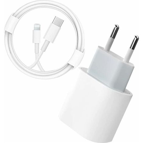 Chargeur Rapide USB C - Certifié Rapide PD 20W avec câble 6FT C vers Lightning Adaptateur de Chargeur de Type C pour iPhone 14/14 Plus/14 Pro/14 Pro Max/13/12/11/SE/iPad Pro (1/5)