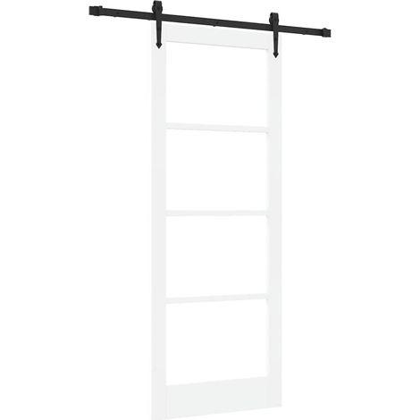 Maison Exclusive - Schiebetür ORKDAL Weiß 83 x 211 cm Massivholz