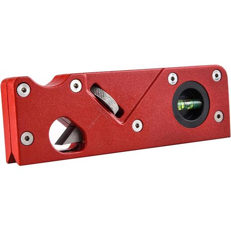 Cepilladora manual ligera para carpintería, cepilladora de chaflán ajustable manual para carpintería para alisado de contornos, rojo (1/5)