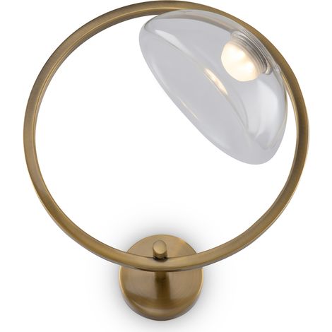 Applique ronde verre laiton LED 5W Maytoni MOD327 3000K (1/3)