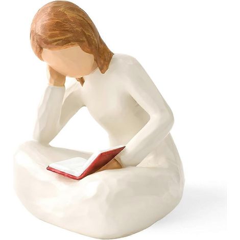 Figur eines lesenden Denkers – ideales Geschenk für Leseratten, Absolventen, Studenten und Lehrer. Platzieren Sie sie im Regal, im Büro oder im Wohnzimmer. (1/5)