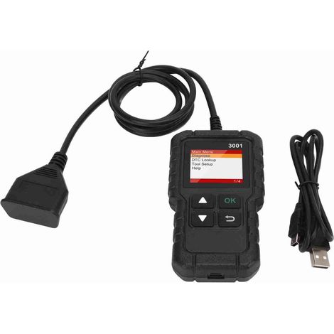 Ortviai Lecteur de codes OBD2 Creader 3001 avec écran TFT 1,77", lecture et effacement des codes moteur (1/5)