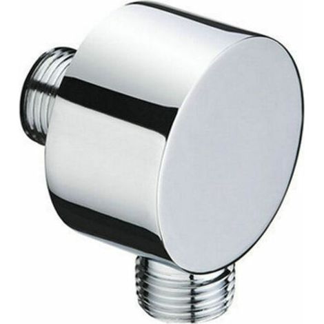 Round hose fitting – 1/2" chrome-plated brass wall elbow – Sand fitting for hand shower – Easy installation (1/4)