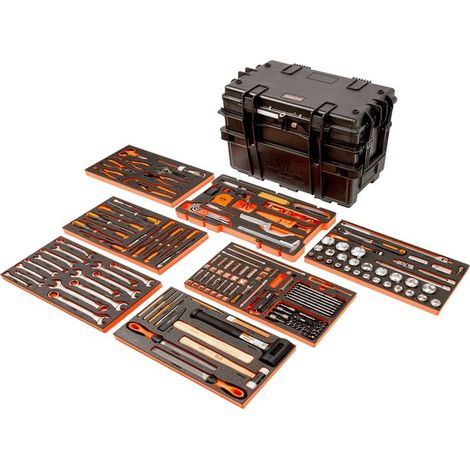 Bahco MOBILE MOBILE Rigid Tool Case on Wheels Kit, 200 Piece BAHMOBILE (1/2)