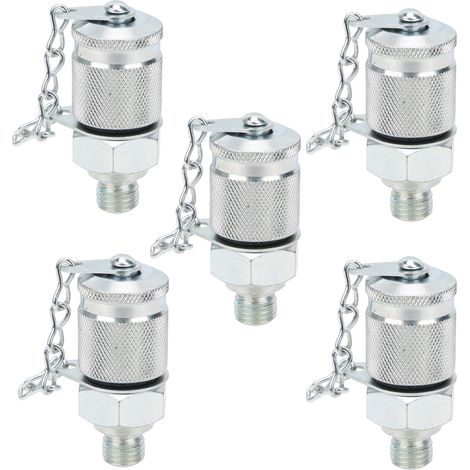 5 raccords hydrauliques de test filetés PT/PPTM10 x 1,25 pour mesure de pression, lot de 5 adaptateurs (1/5)