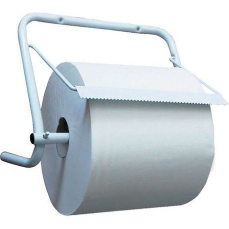 Dérouleur mural pour bobine industrielle – Support métal laqué – Largeur 30 cm – Fixation murale sans flasque
