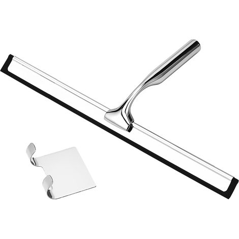 Raclette de douche, 25,4 cm, inox/silicone, doré, pour vitres (1/5)