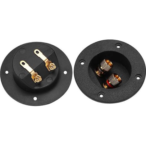 connecteurs à vis pour autoradio/maison, prises pour subwoofer, boîtier de connexion pour haut-parleur 2 voies, bornier (noir)-7.5X7.5X2.5cm-Black (1/4)