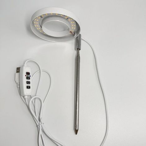 Lampe Lumière rouge et bleue  de culture LED pour plantes d'intérieur, réglable en hauteur, rétractable, spectre complet, étanche, pour semis et fleurs succulentes, minuterie 3/9/12 heures, 3 modes de