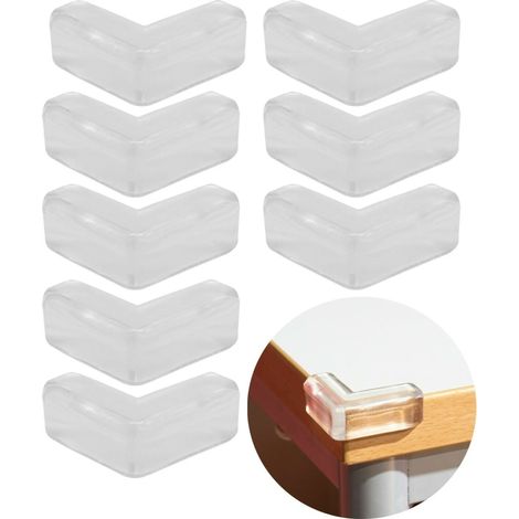 Paquete de 8 protectores de esquinas para mesas, protectores de bordes, almohadillas anticolisión, protectores de esquinas de mesa de silicona (1/5)
