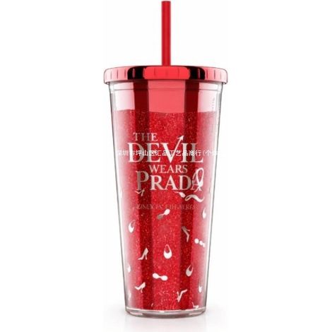 Creative children's plastic cup, summer ice cup, straw cup, outdoor sports water bottle, gift cup, wholesale, red cup - 600ML