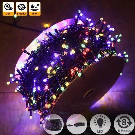 100 m lange LED-Lichterkette für den Außenbereich, Weihnachtsbeleuchtung mit 8 Modi, IP44 wasserdicht für Gartendekoration, mehrfarbig [ZHE]