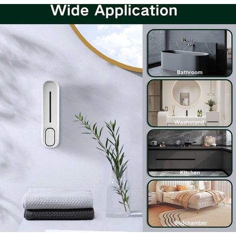 Dispenser di sapone da 350 ml, accessorio per il bagno, dispenser di sapone a pompa autoportante, dispenser di shampoo, dispenser di sapone a parete bianco, dispenser di sapone manuale (1/5)