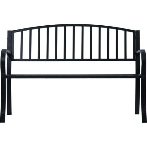 Maison Exclusive - Panchina da Giardino 125 cm Nera in Acciaio