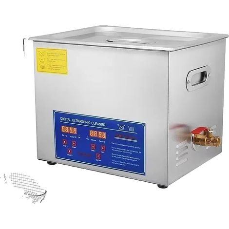 Pulitore a ultrasuoni, pulizia profonda, comandi facili da usare, 10L-240W, spina UE 220V-240V (1/2)