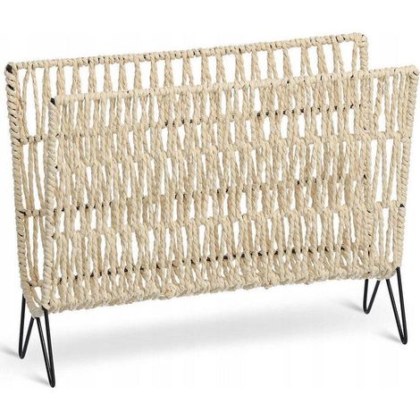 Zeller BOHO revistero beige ligero y portable