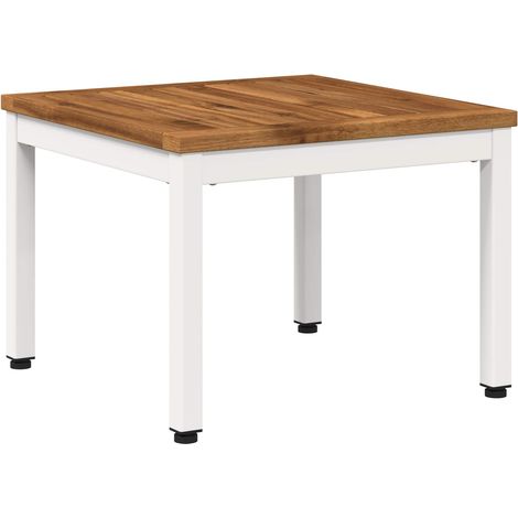 Mesa de centro Natural y Blanco 50 x 48,5 x 36 cm vidaXL (1/5)