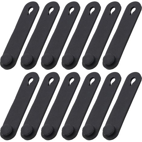 Lot de 12 Attaches De Câble en Caoutchouc Fiables pour Durites De Frein, Protection Organisation des Câbles pour Cadre De (1/5)