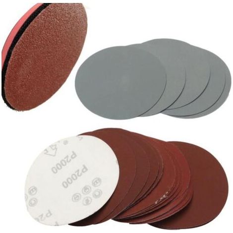 25PCS 5 inch Feuille Papier de Verre Polissage Ponçage Grit 800 1000 1500 2000 3000 (1/4)