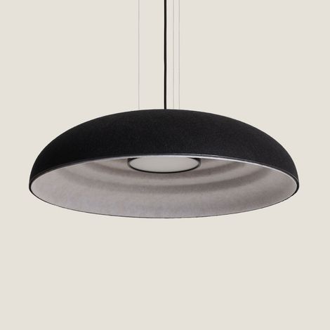 Lampada a Sospensione acustica LED 18W Feltro Misis-S Nero