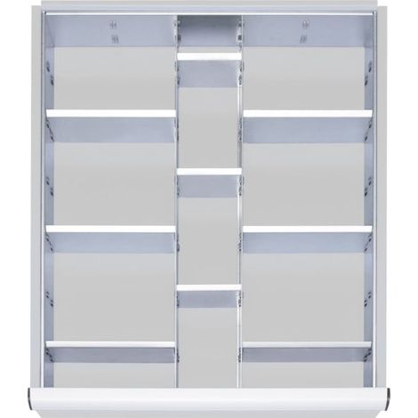 Kit de compartimentage STIER pour tiroirs avec hauteur de façade de 60-90 mm, 2x9 parois de séparation (1/4)