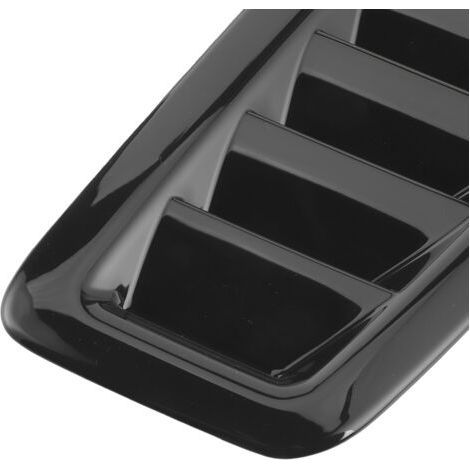2 rejillas de ventilación universales para el capó, estilo Focus RS MK2 - Piezas exteriores para coche - Negro brillante (1/5)