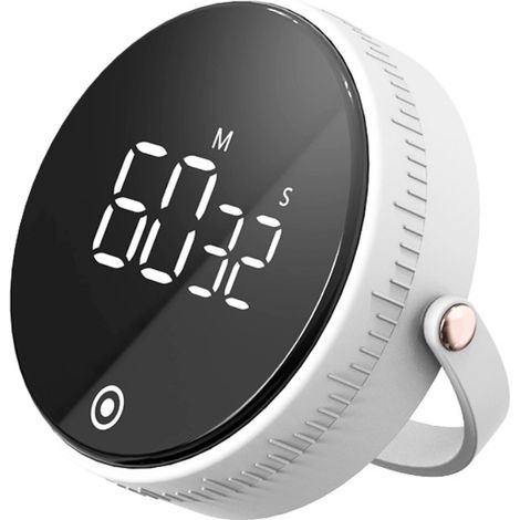 Minuteur numérique de cuisine avec grand écran LED, aimanté, compte à rebours et chronomètre visuel, idéal pour classe, cuisine, fitness et pâtisserie (1/5)