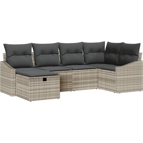 Maison Exclusive - Set di divani con cuscino 6 pcs polyrattan