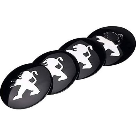 4 Pack de Autocollants de Capuchon de Roue pour Peugeot 308 2008 107 5008 206 3008 56mm,Autocollant de Capuchon de Jante de Pneu,Capuchon de Moyeu,Autocollant de Badge (1/5)