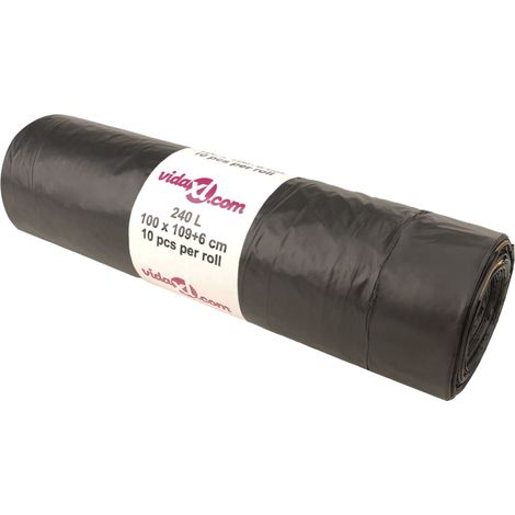 Bin Bags with Drawstrings 150 pcs Black 240 L vidaXL