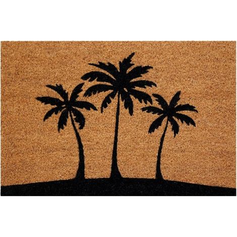 IDMAT - Tapis coco naturel/pvc 40x60cm épaisseur 15 mm palmiers (1/3)
