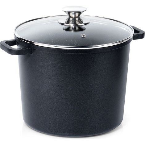 Pot en granit avec couvercle en verre, haut, grande, 7,6 l (1/5)