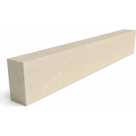 Bordillo de piedra natural para jardín Brisa - Unidad - 100x10x6 cm - Beige (1/5)