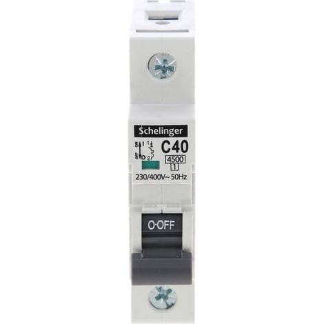 Leistungsschalter 1P C 40A 4,5kA AC Schelinger A02-G7-1P-C40